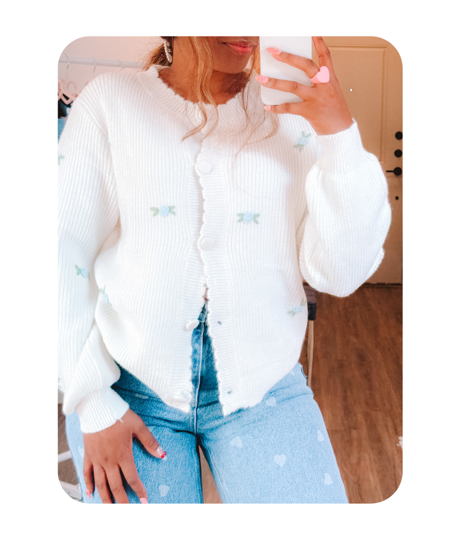 BLUE POPPY CARDIGAN
