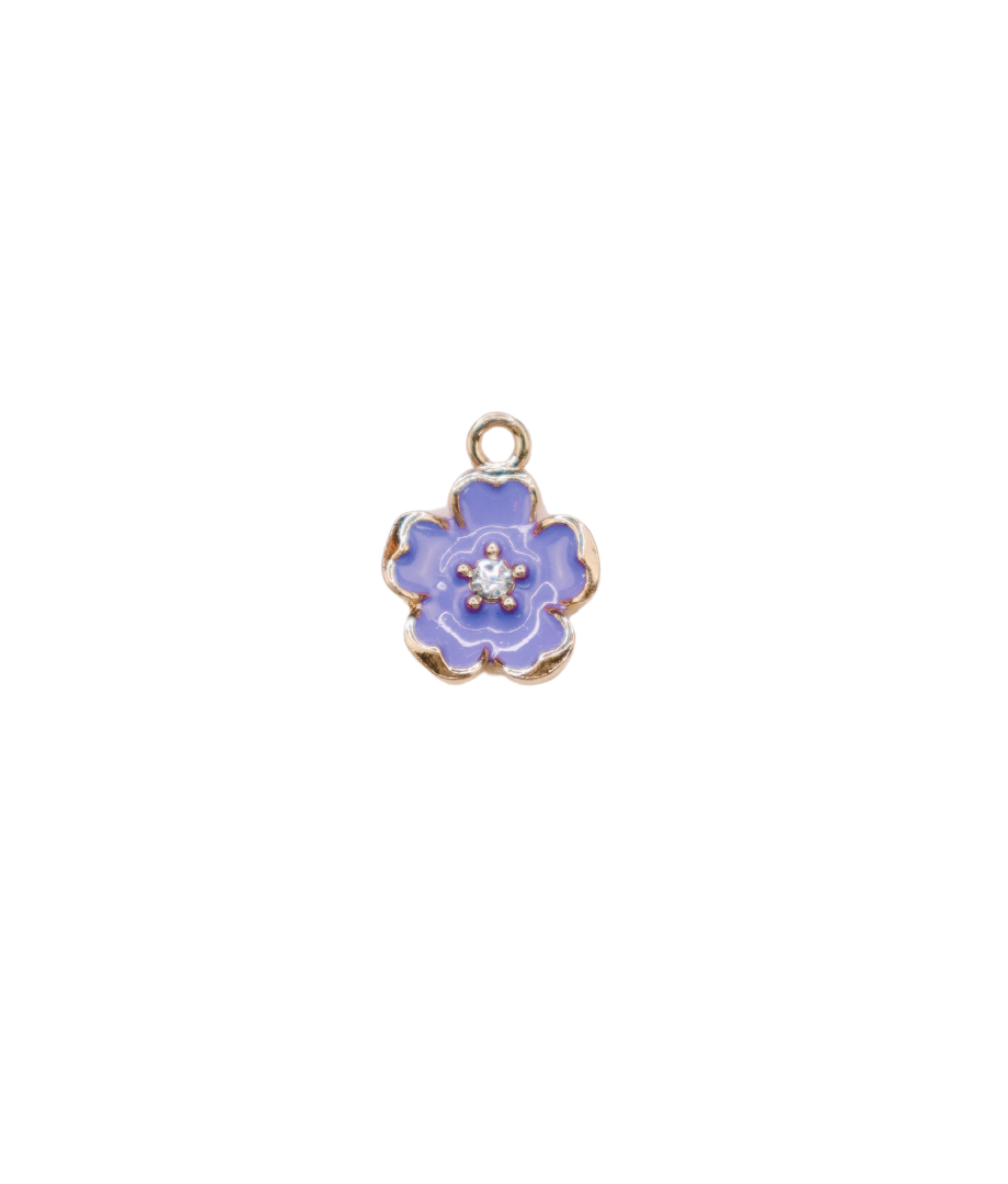 PURPLE FLOWER CHARM