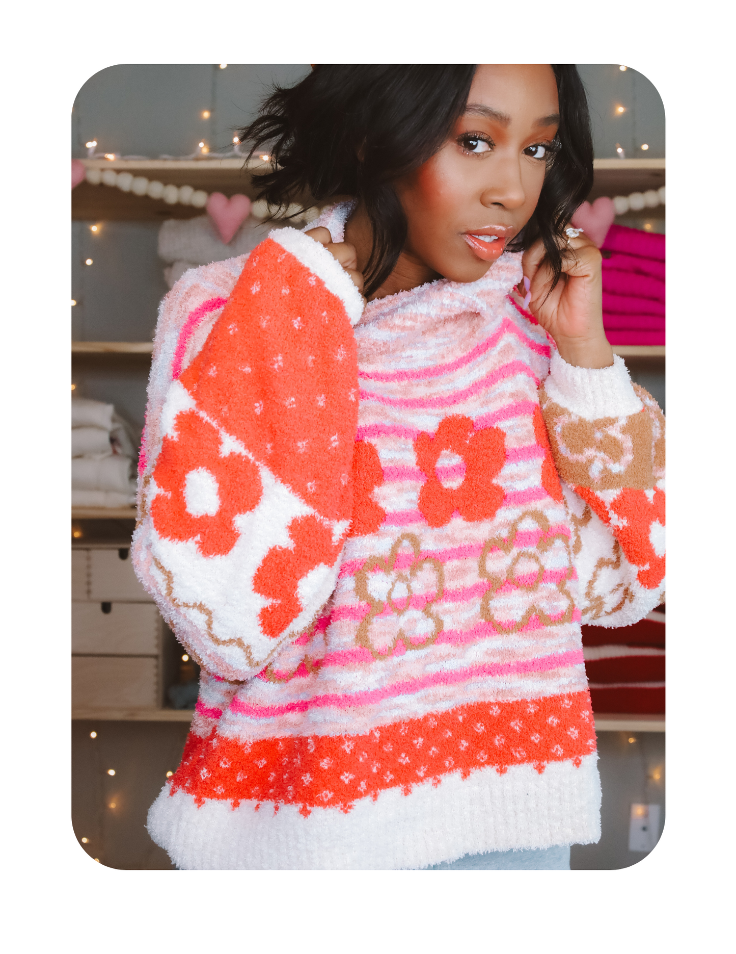 DANCING DAISY CHUNKY SWEATER