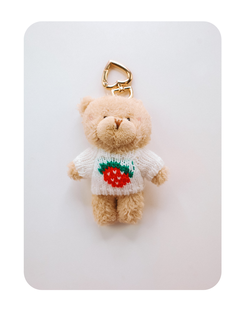 VINTAGE TEDDY HEART BAG CHARM BEAR ONLY 🧸