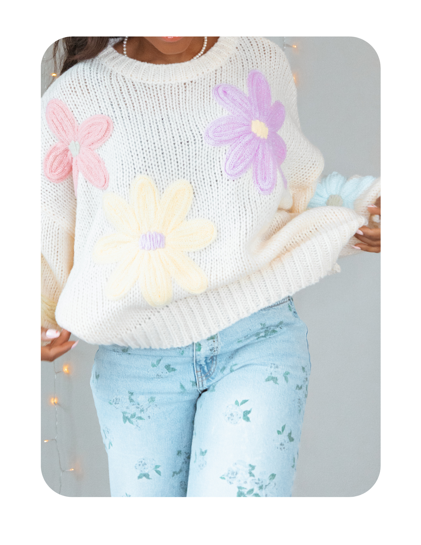 PASTEL PETALS SWEATER