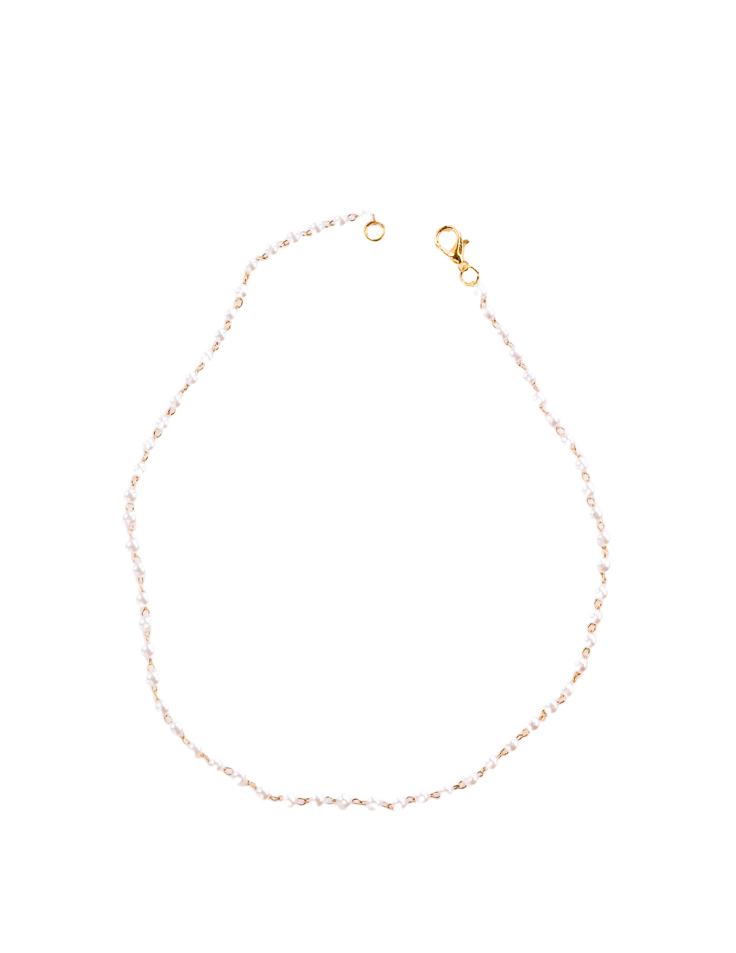 DAINTY PEARL LINK CHAIN NECKLACE