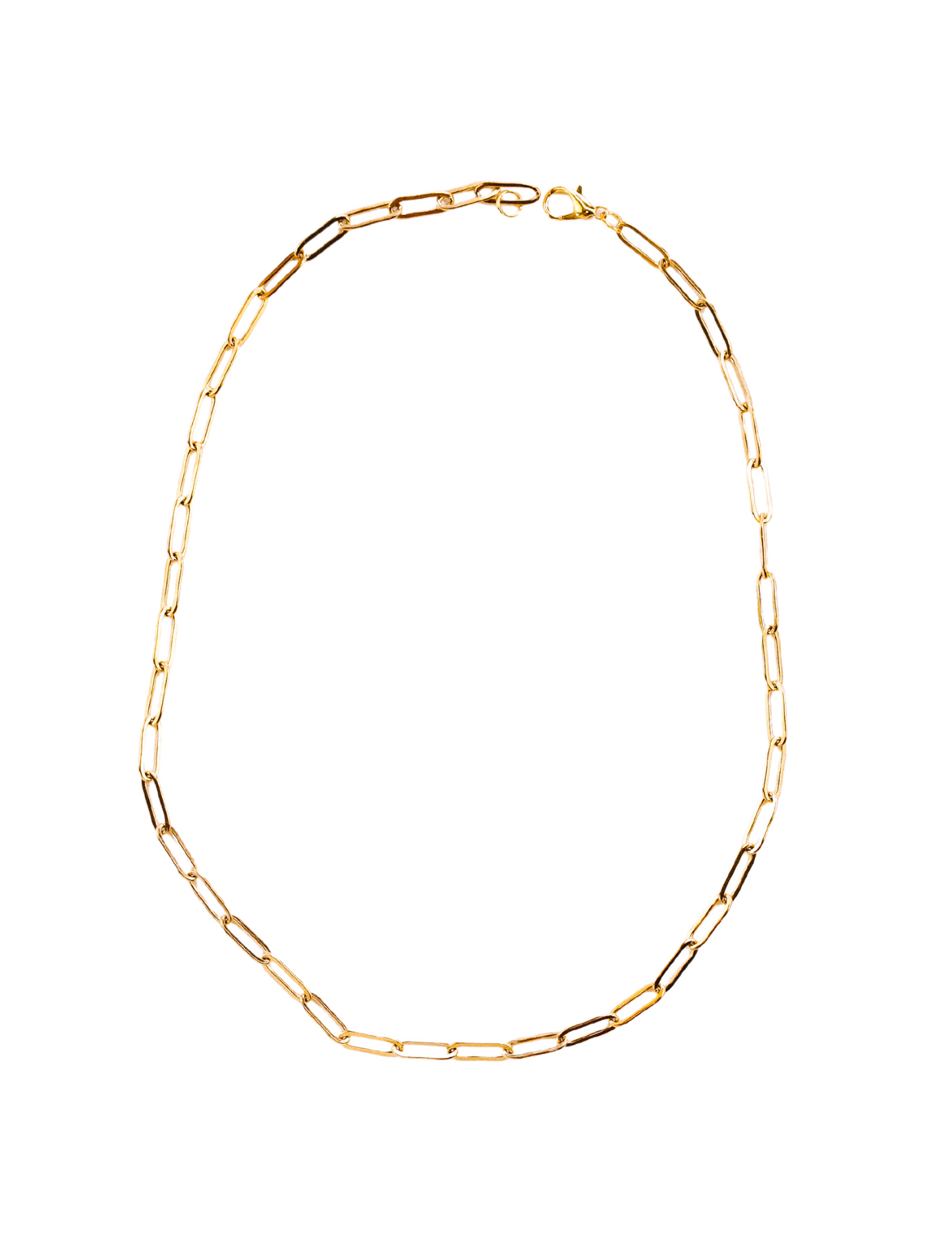 GOLD PLATED PAPER LINK NECKLACE