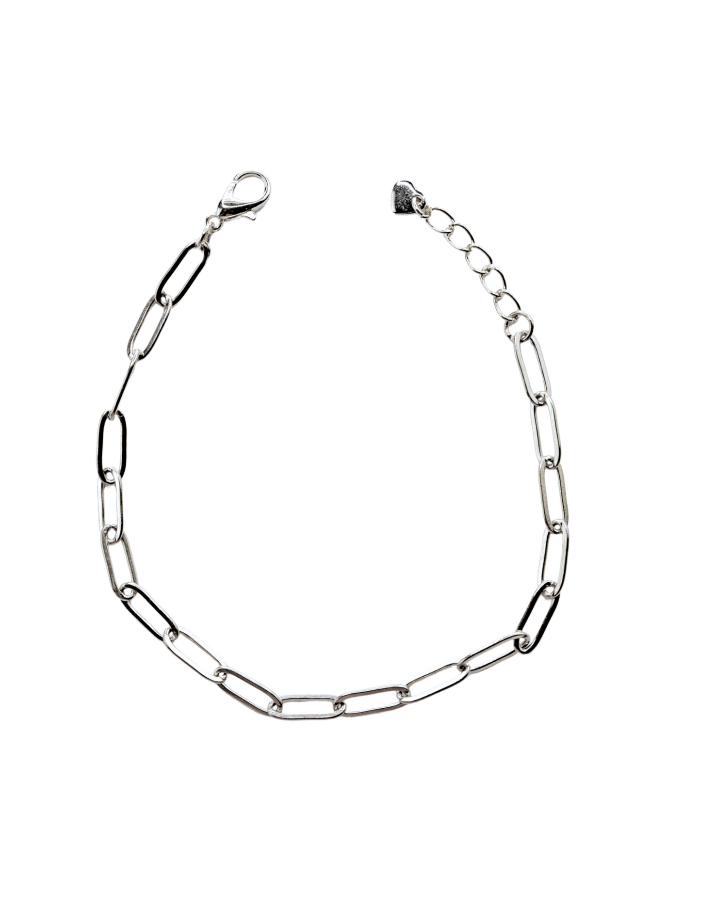 SILVER PLATED PAPER LINK BRACELET