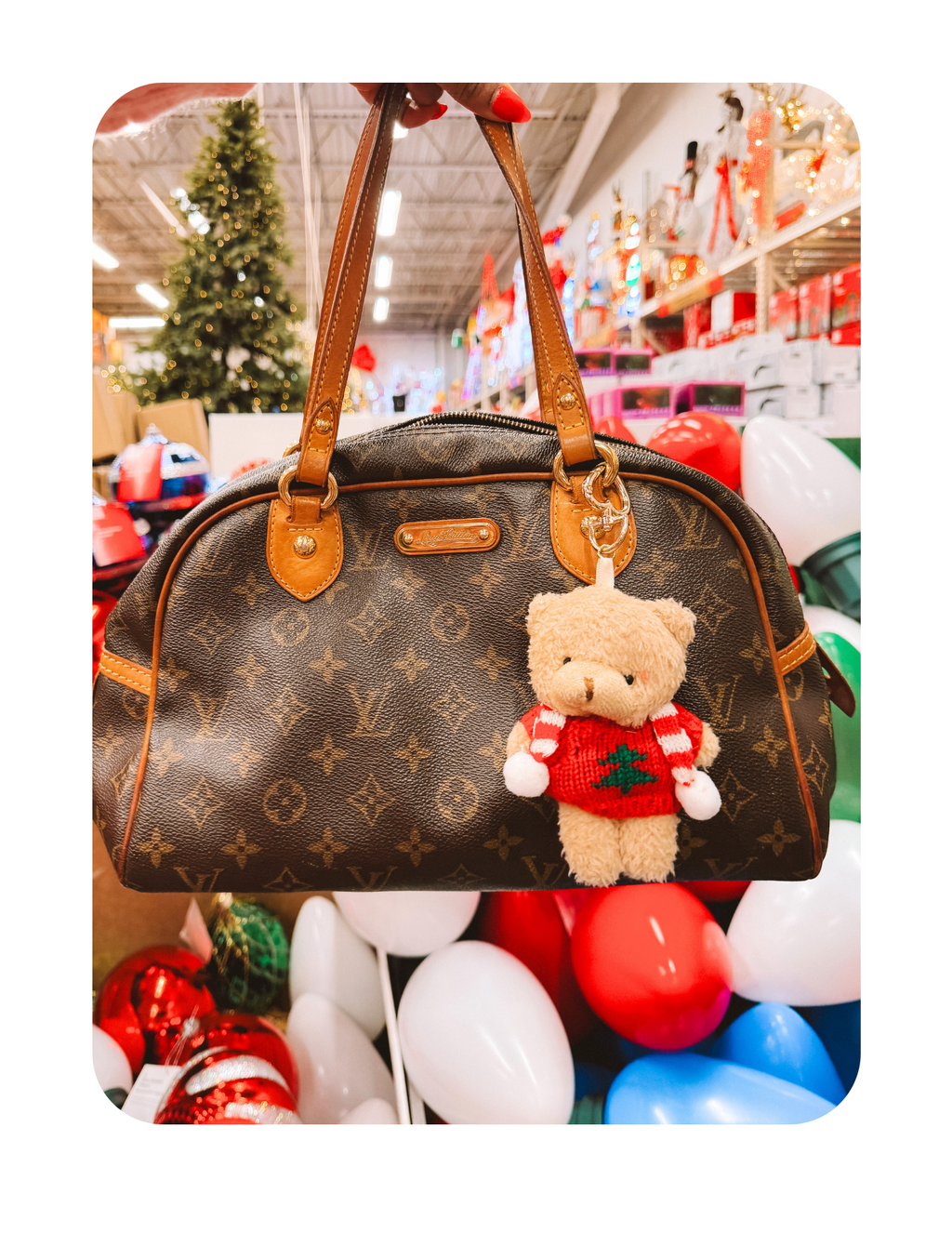 VINTAGE TEDDY CHRISTMAS SWEATER