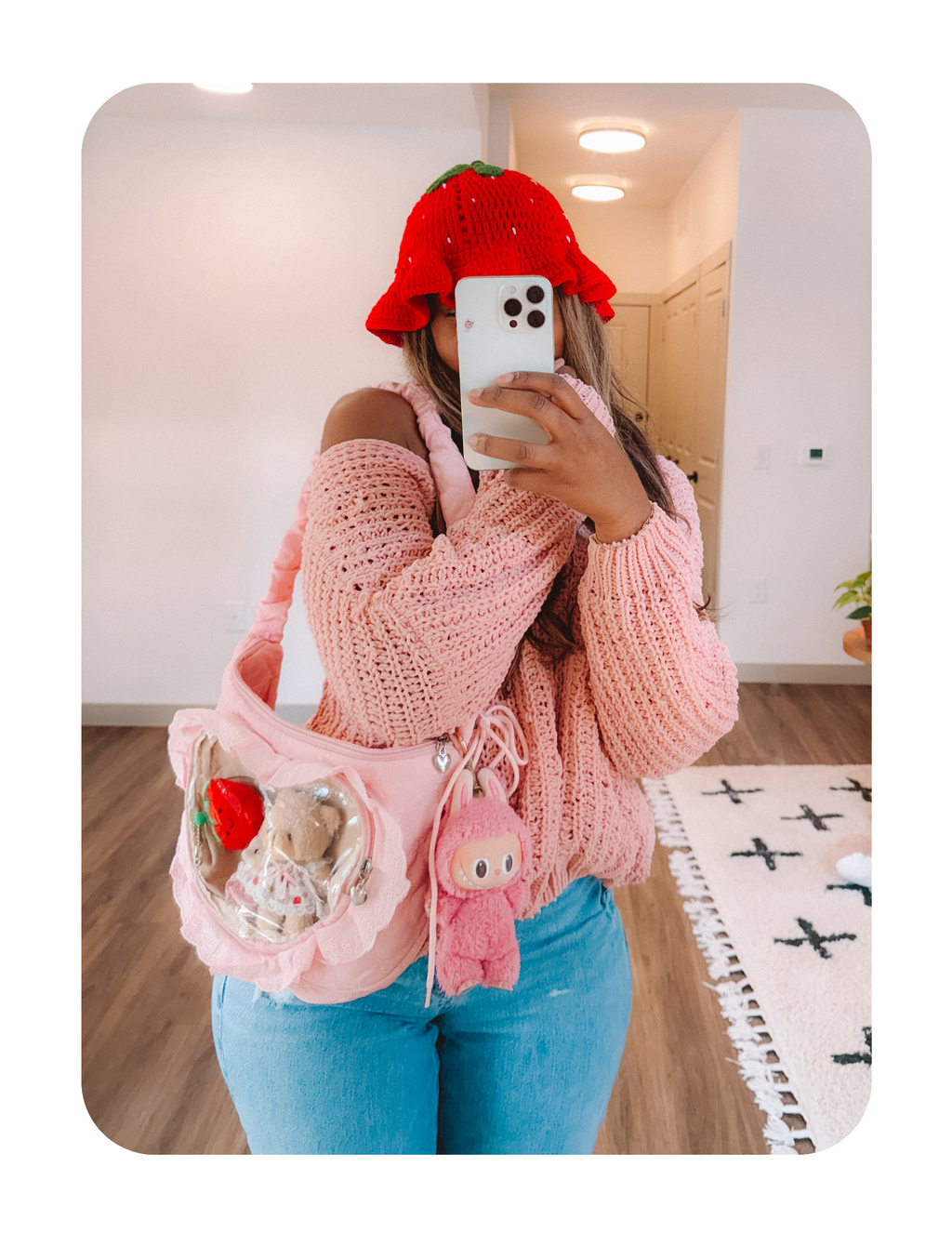 SWEET STRAWBERRY KNIT HAT
