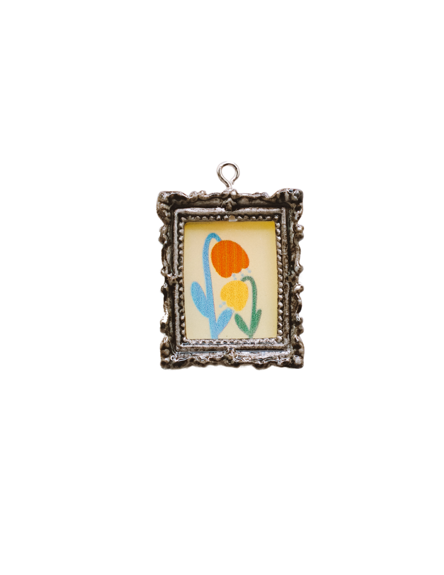 PRETTY VINTAGE PAINTING CHARM