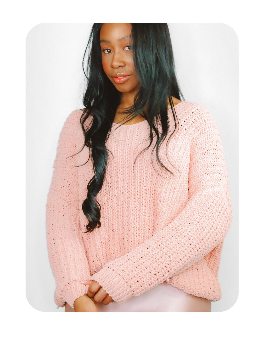 SWEETEST PINK KNIT SWEATER
