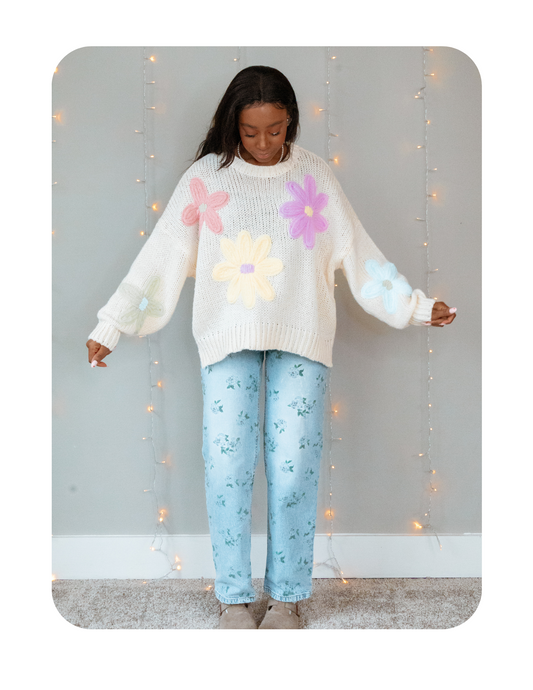 PASTEL PETALS SWEATER