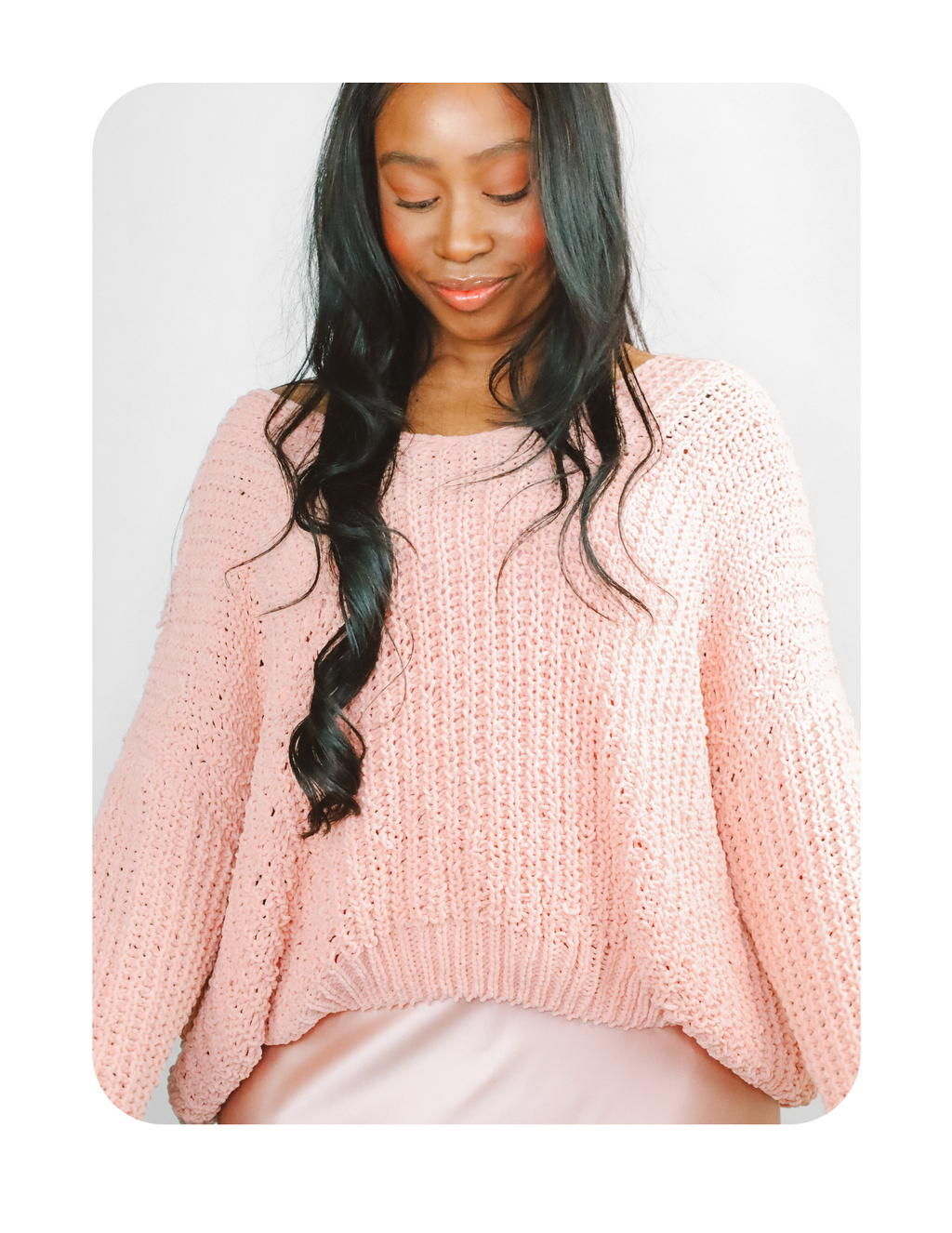 SWEETEST PINK KNIT SWEATER