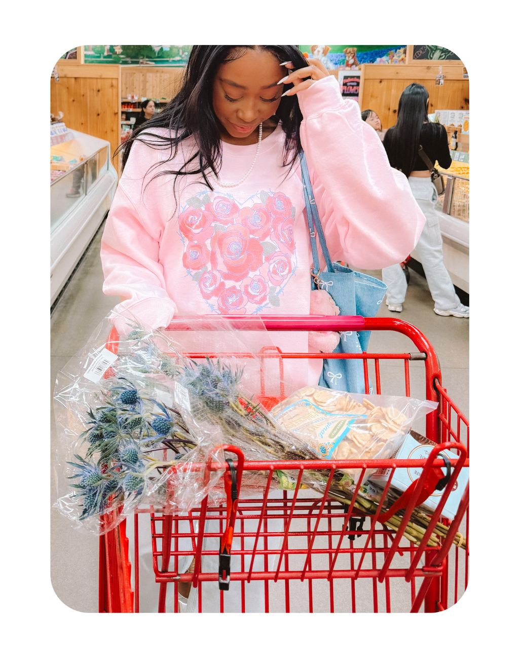 VINTAGE ROSE HEART CREWNECK