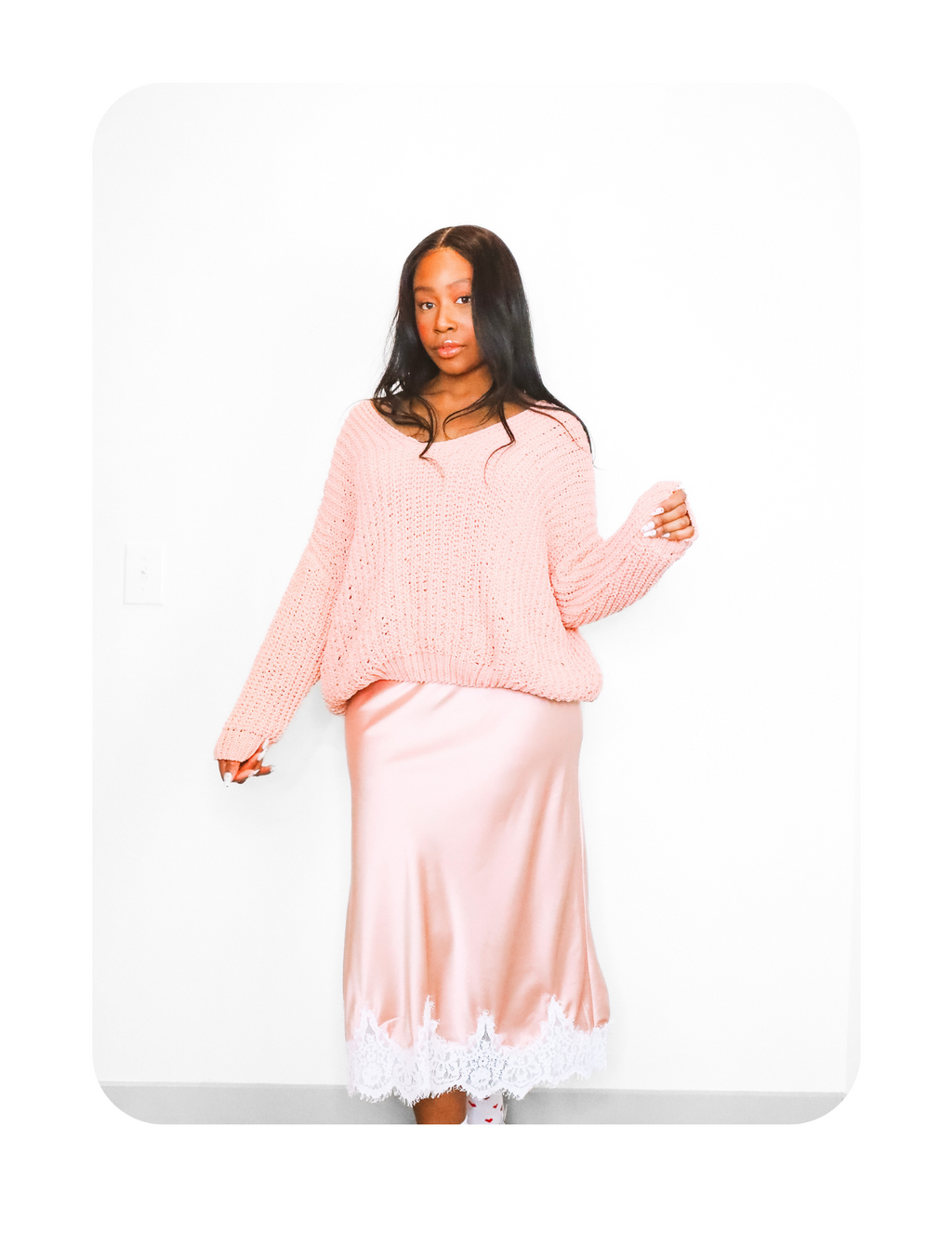 SWEETEST PINK KNIT SWEATER