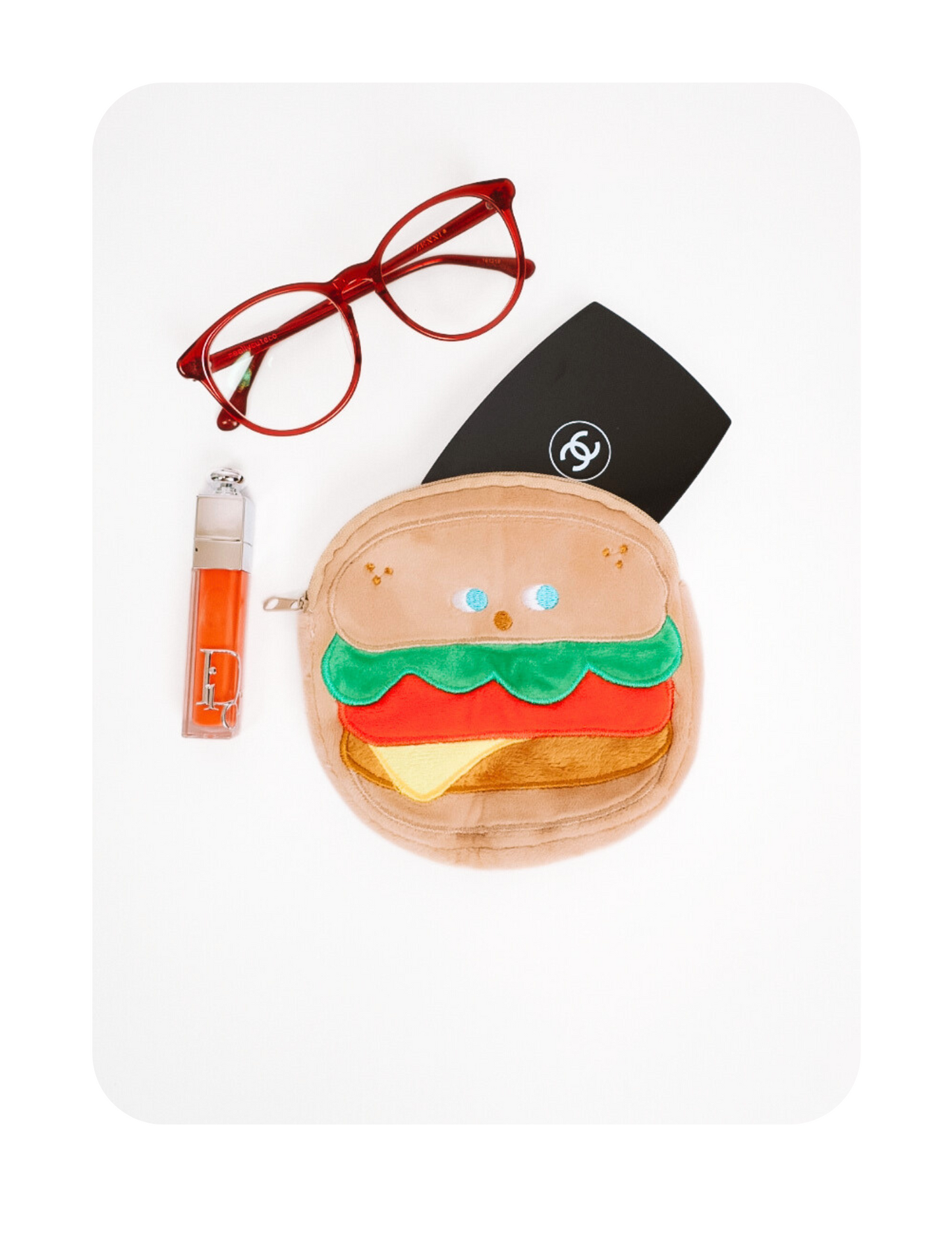 FAT BURGER ZIPPER POUCH