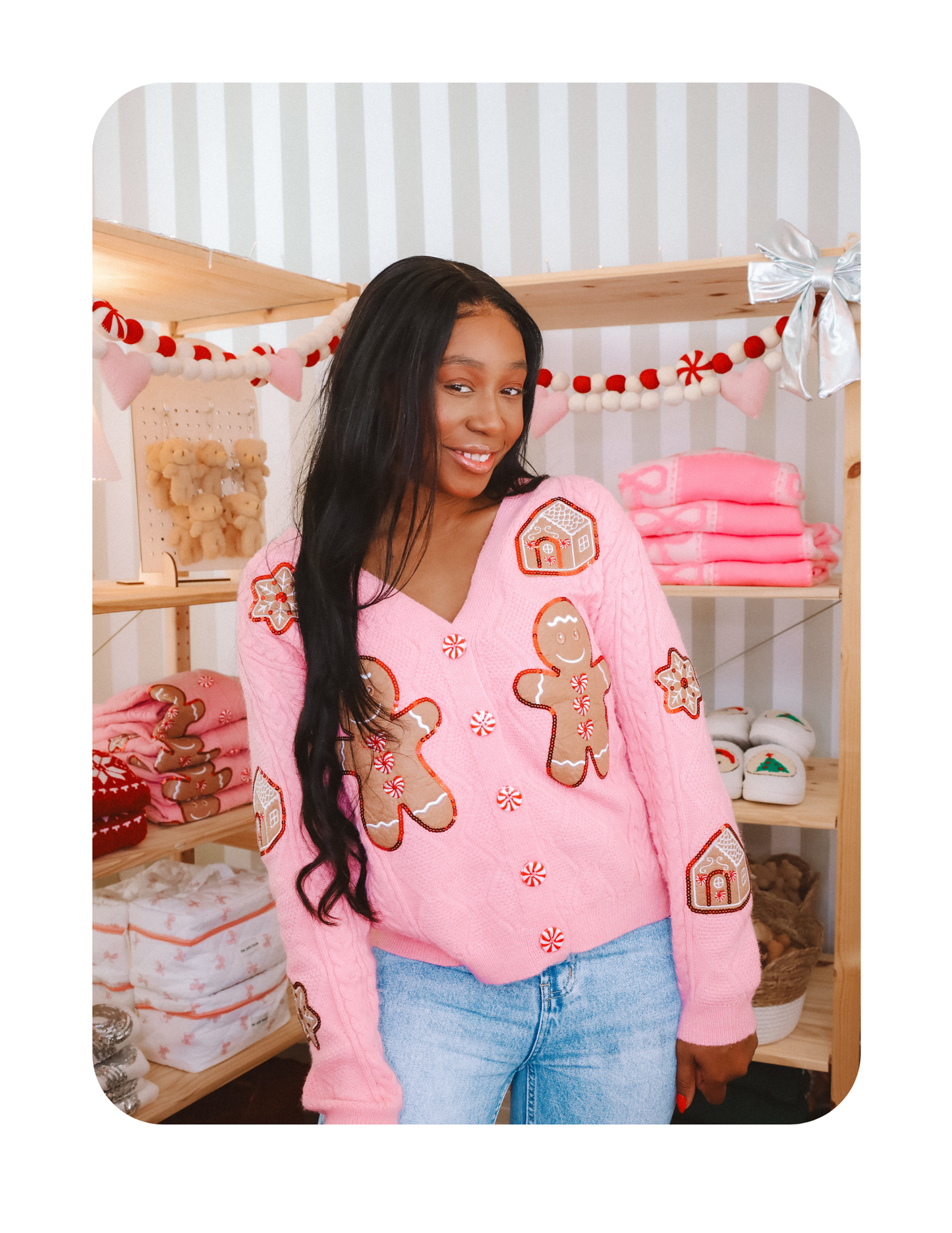 🎄CUTIE GINGERBREAD CARDIGAN