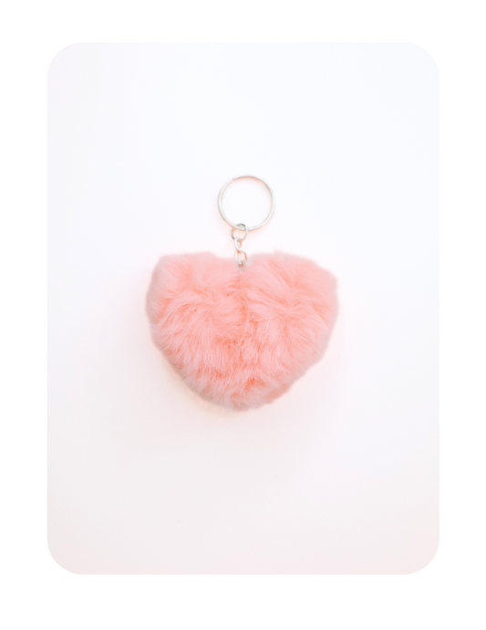 PRETTY PINK HEART BAG CHARM