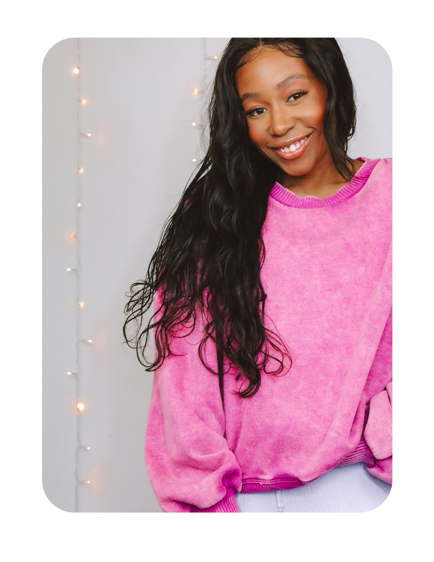 OVERSIZED PLUM LAZY DAY CREWNECK