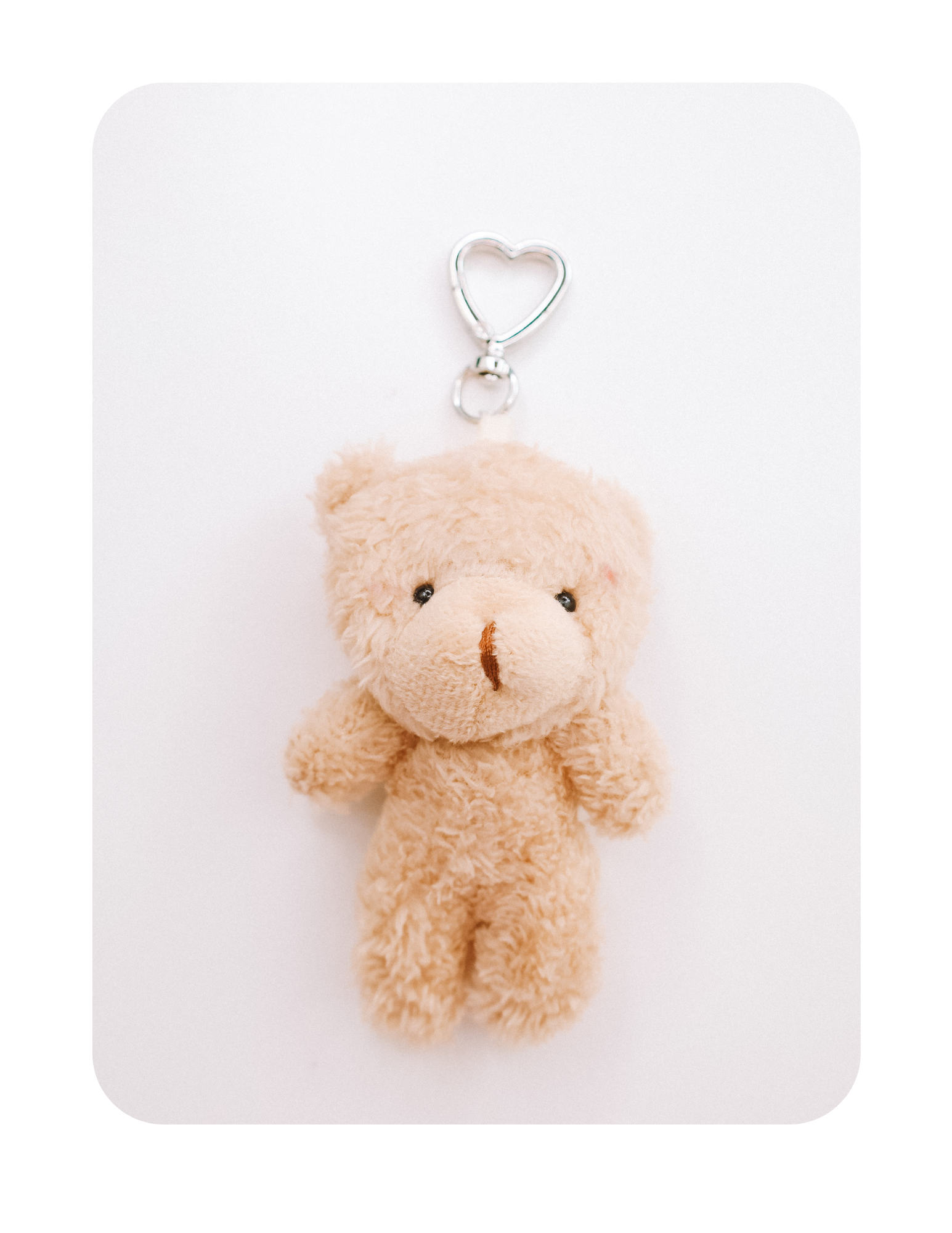 VINTAGE TEDDY HEART BAG CHARM BEAR ONLY 🧸