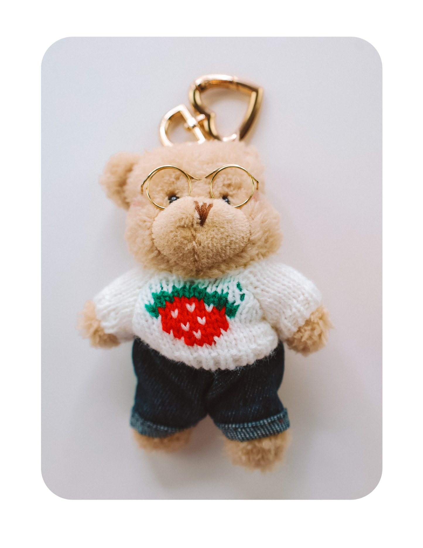 VINTAGE TEDDY HEART KEYCHAIN BEAR ONLY 🧸