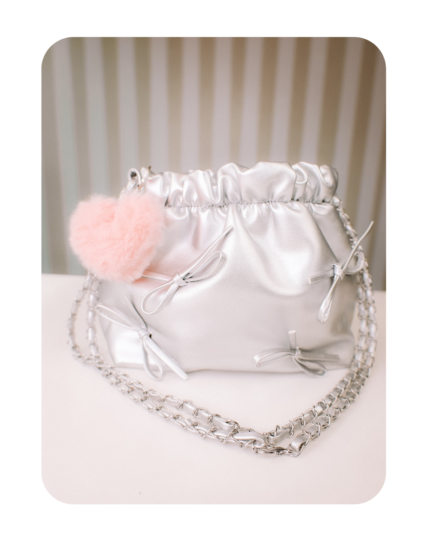 CHROME BOW PURSE 🩶