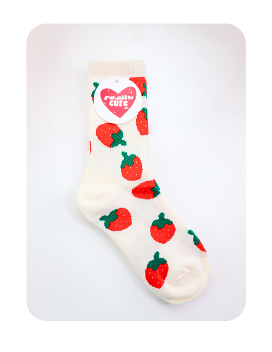 REALLY CUTE STRAWBERRY SOCKS