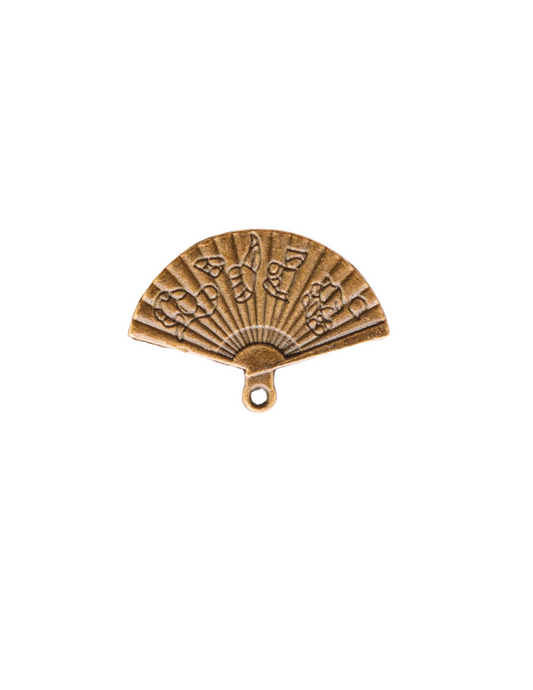 CHINESE FLOWER FAN CHARM