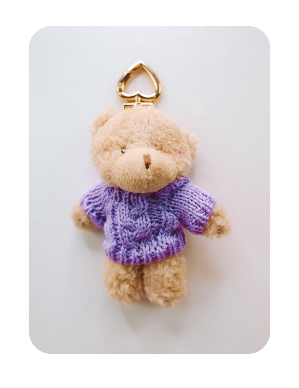 VINTAGE TEDDY HEART BAG CHARM BEAR ONLY 🧸