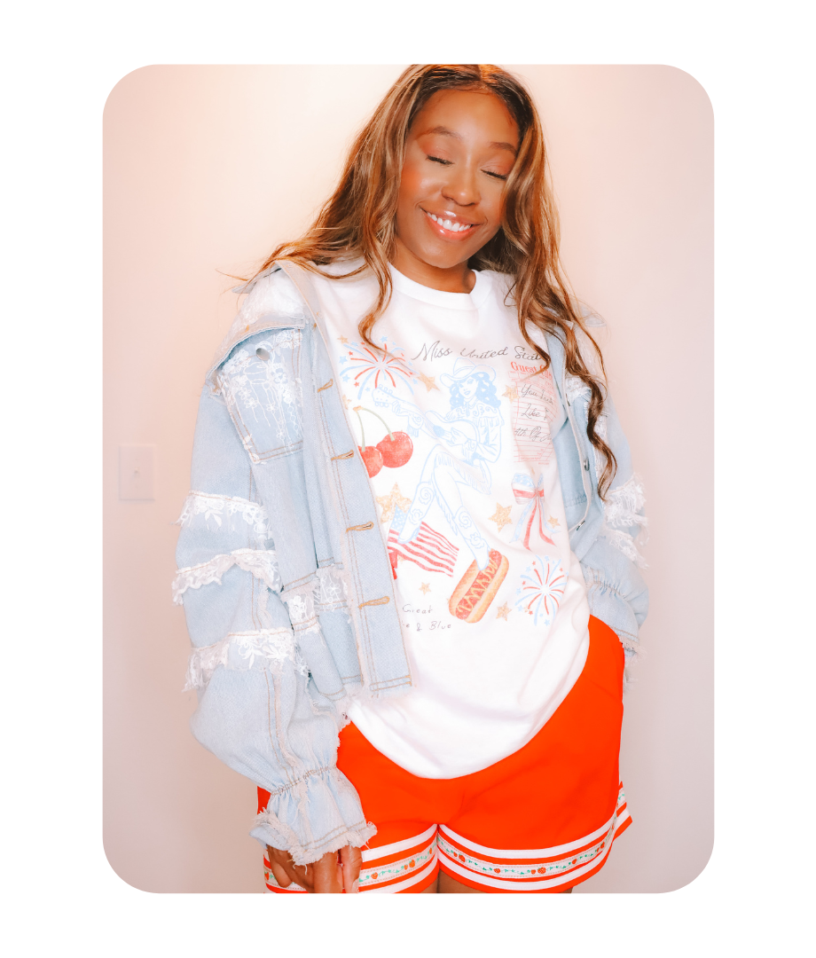 COWGIRL LACE DENIM JACKET LAST ONE
