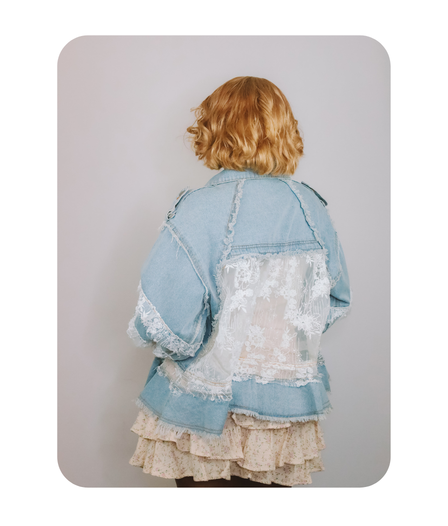 COWGIRL LACE DENIM JACKET LAST ONE