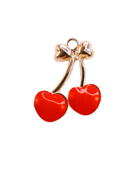 CUTIE BOW CHERRY CHARM (LARGE)