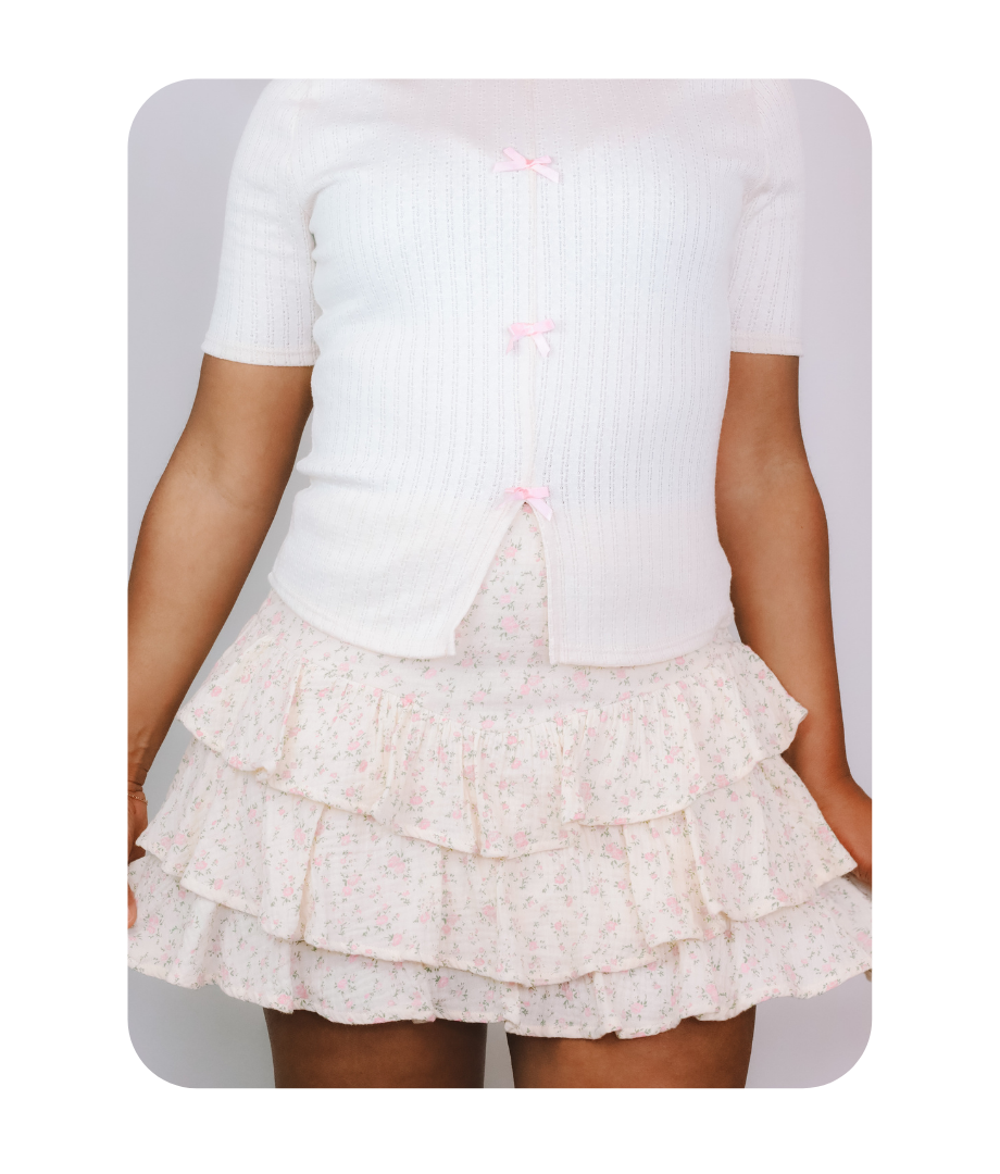 LITTLE PINK BOW TOP