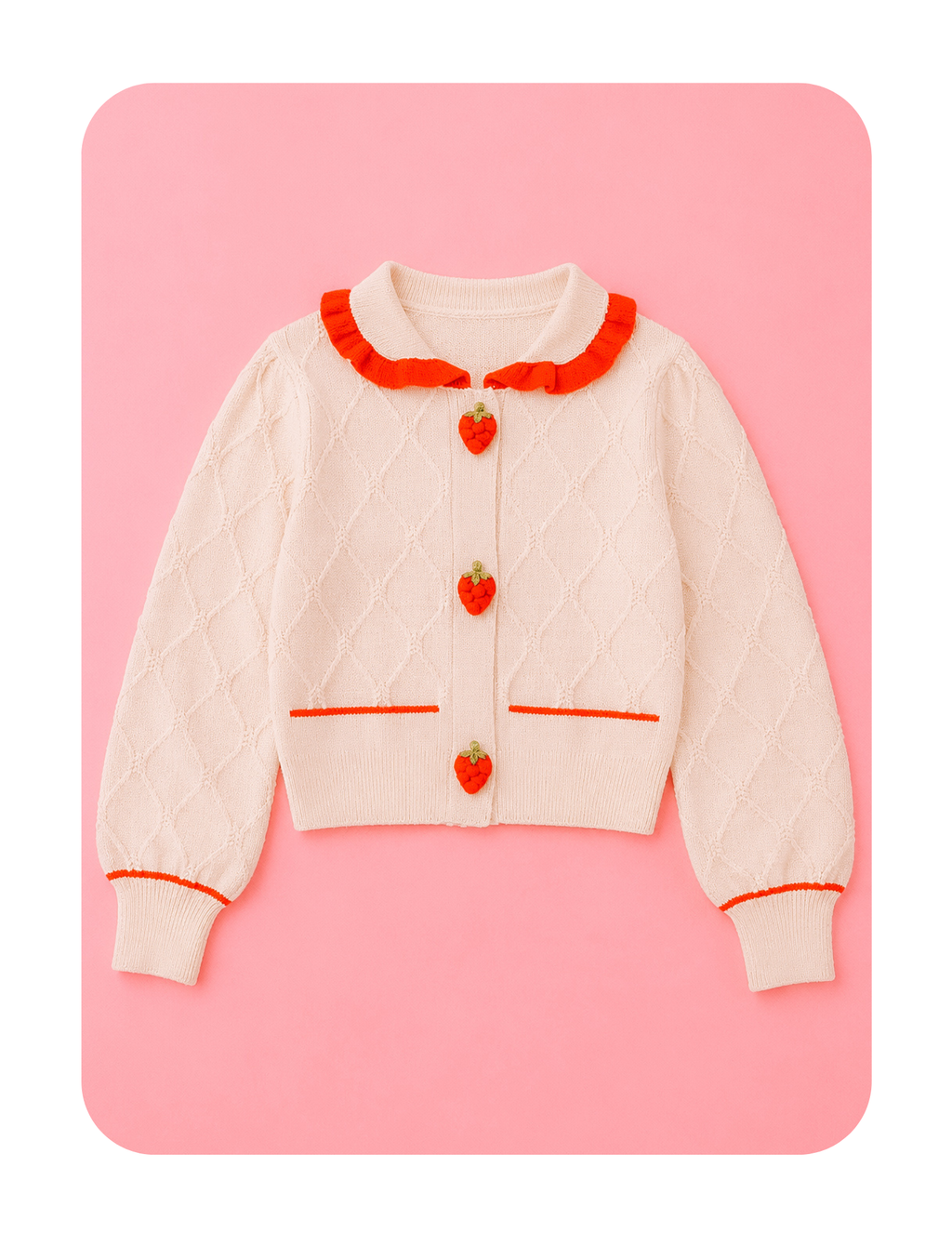 STRAWBERRY SWEETHEART CARDI 🍓