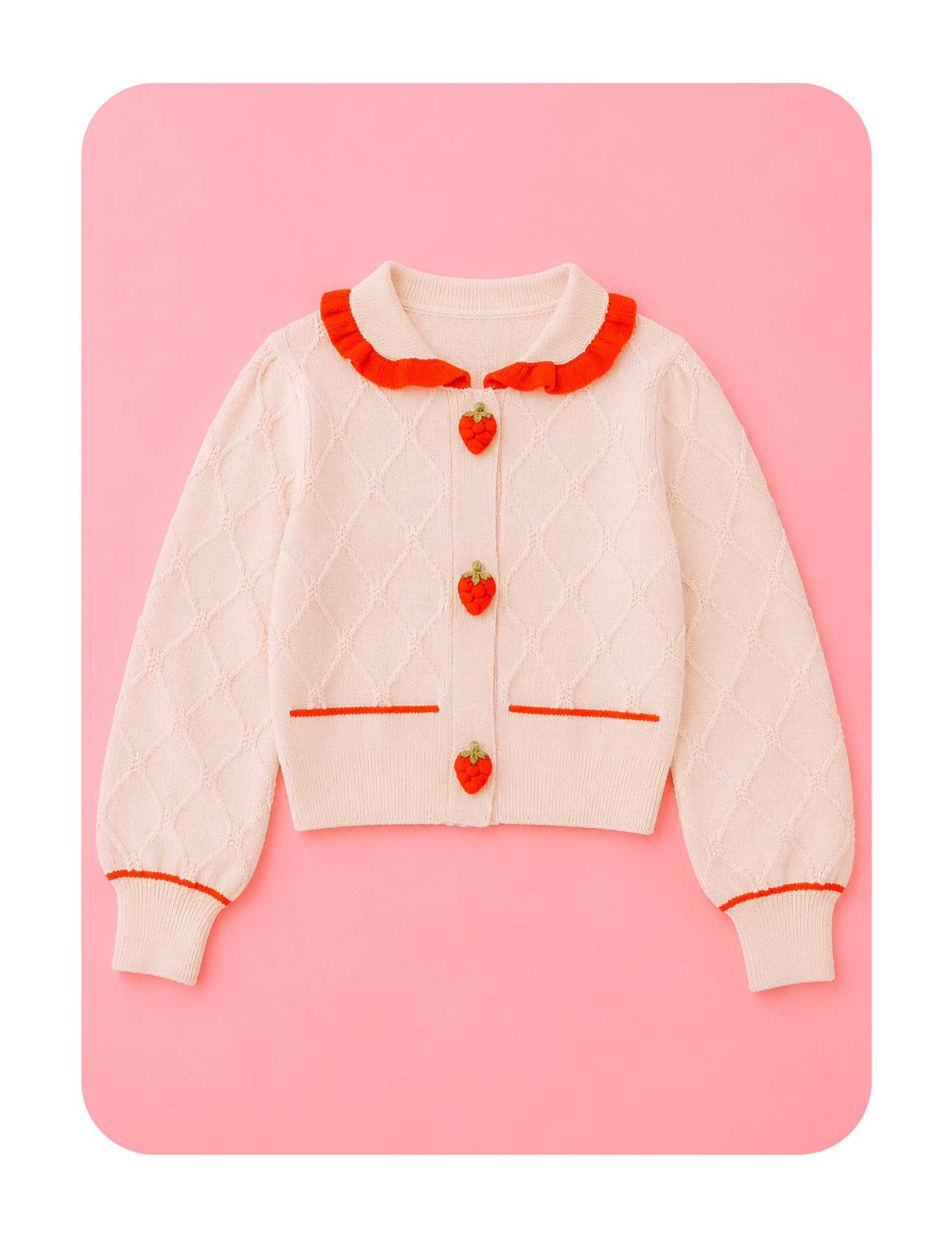 STRAWBERRY SWEETHEART CARDI 🍓