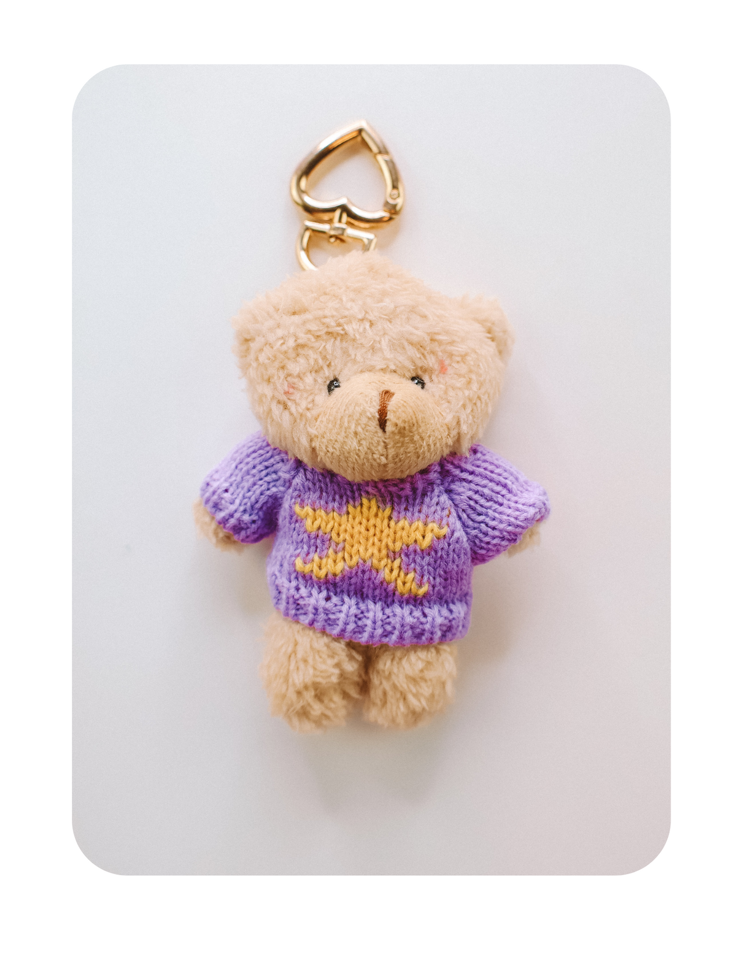 VINTAGE TEDDY HEART KEYCHAIN BEAR ONLY 🧸