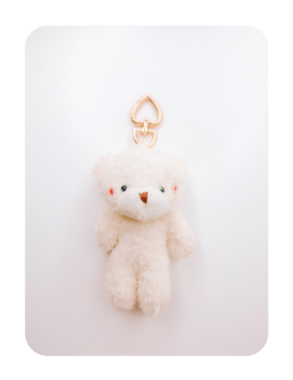 VINTAGE TEDDY HEART BAG CHARM BEAR ONLY POLAR 🐻‍❄️