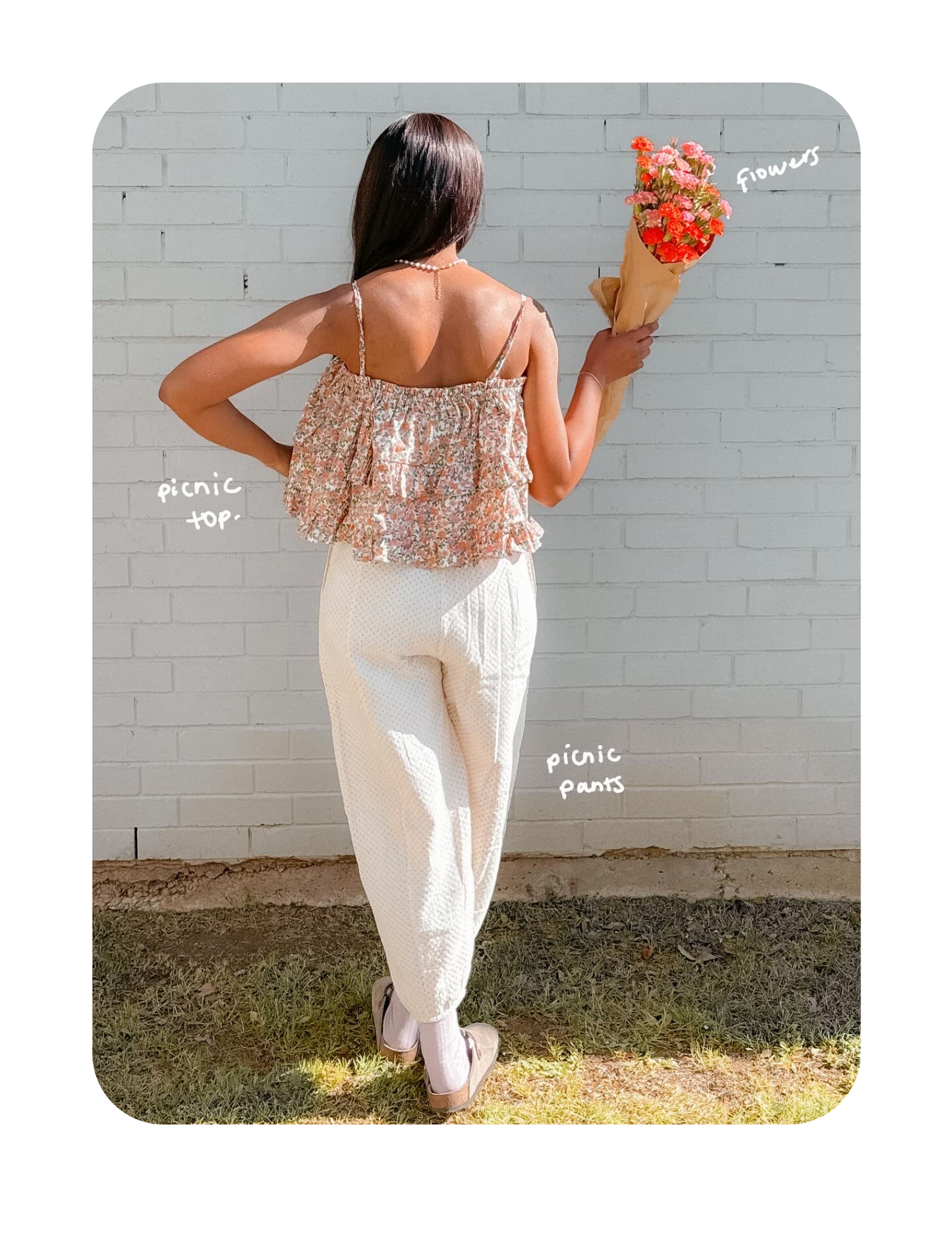 PICNIC FLOWER RUFFLE TOP