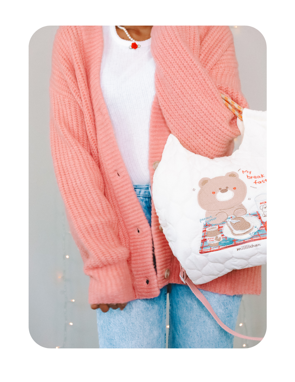 PRETTY IN PINK VINTAGE CARDIGAN (OVERSIZED!)