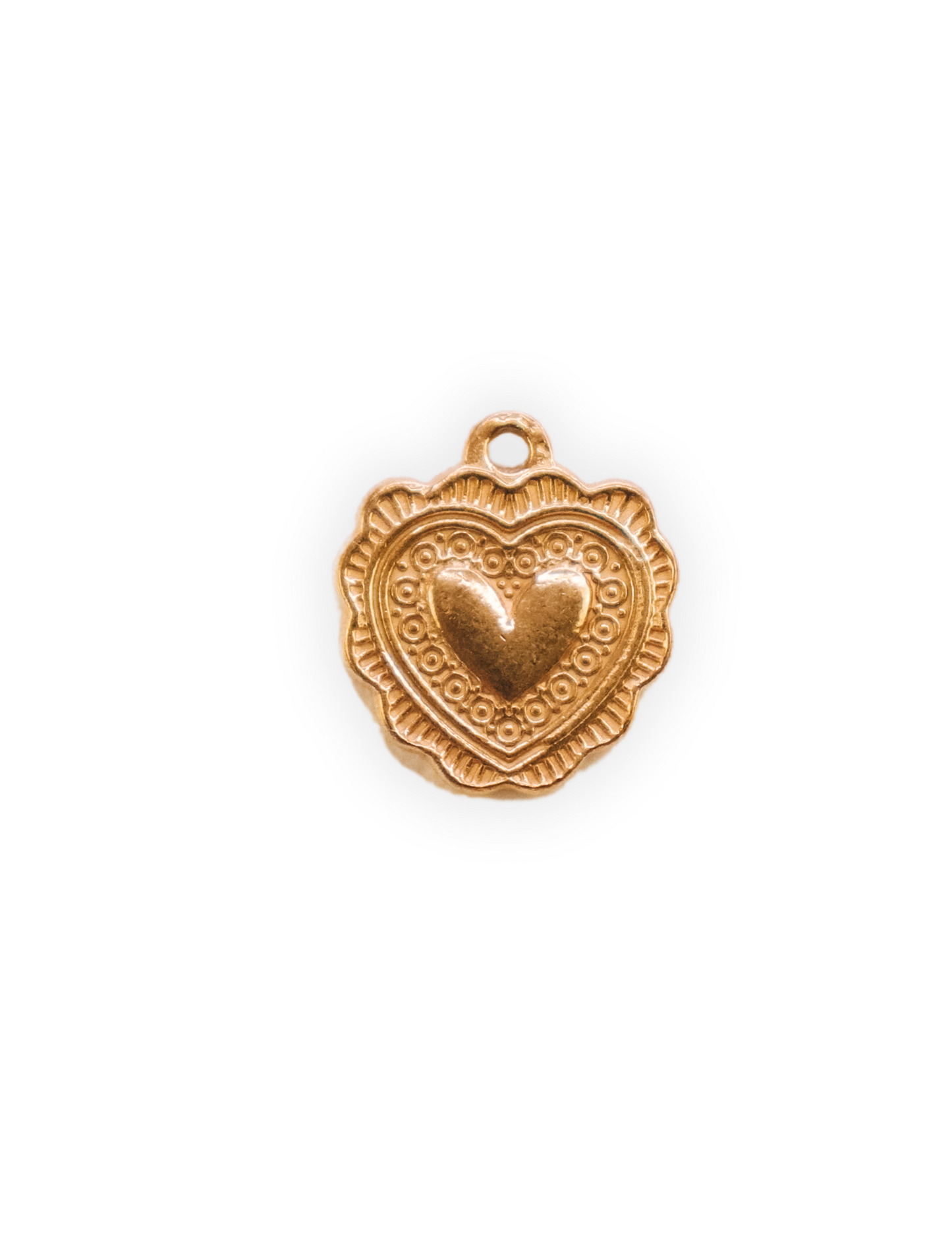 HEART OF LACE GOLD CHARM