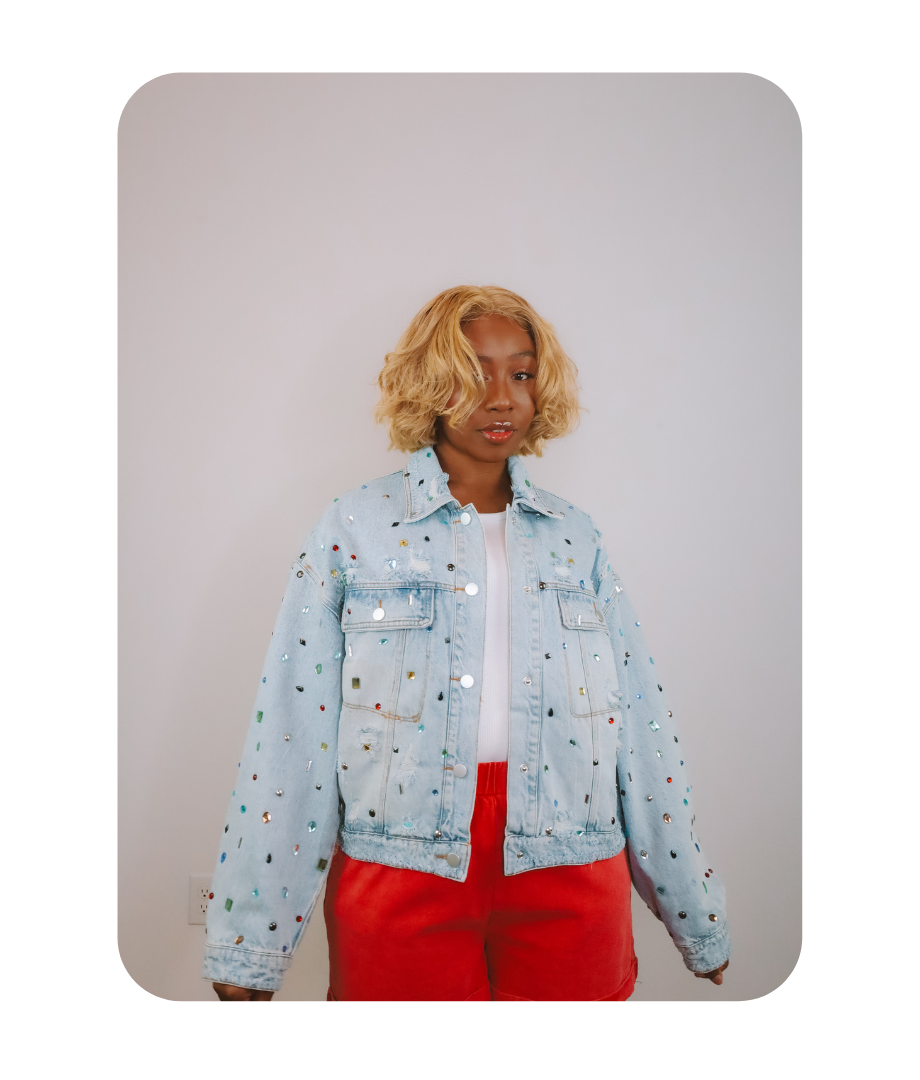PARTY GIRL DENIM OVERSIZED JACKET (restocking soon!)