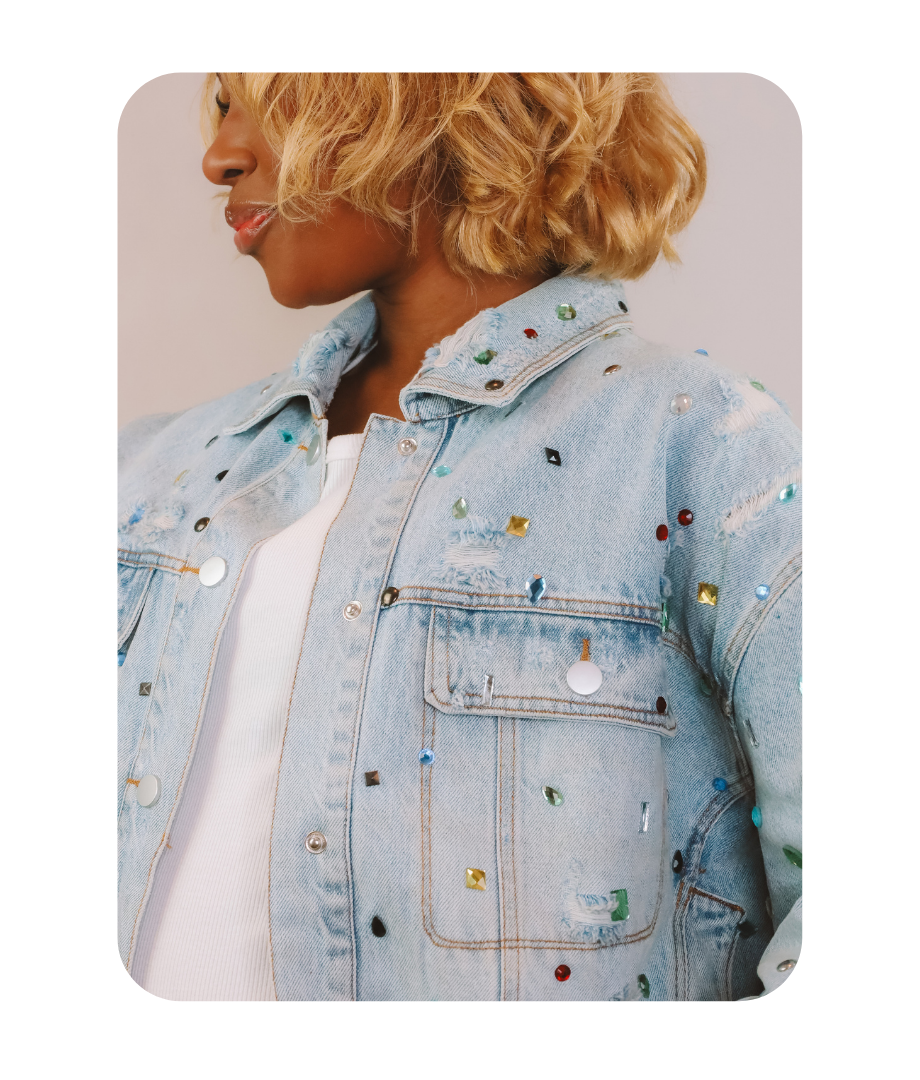 PARTY GIRL DENIM OVERSIZED JACKET (restocking soon!)