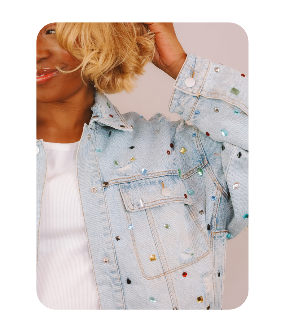 PARTY GIRL DENIM OVERSIZED JACKET (restocking soon!)