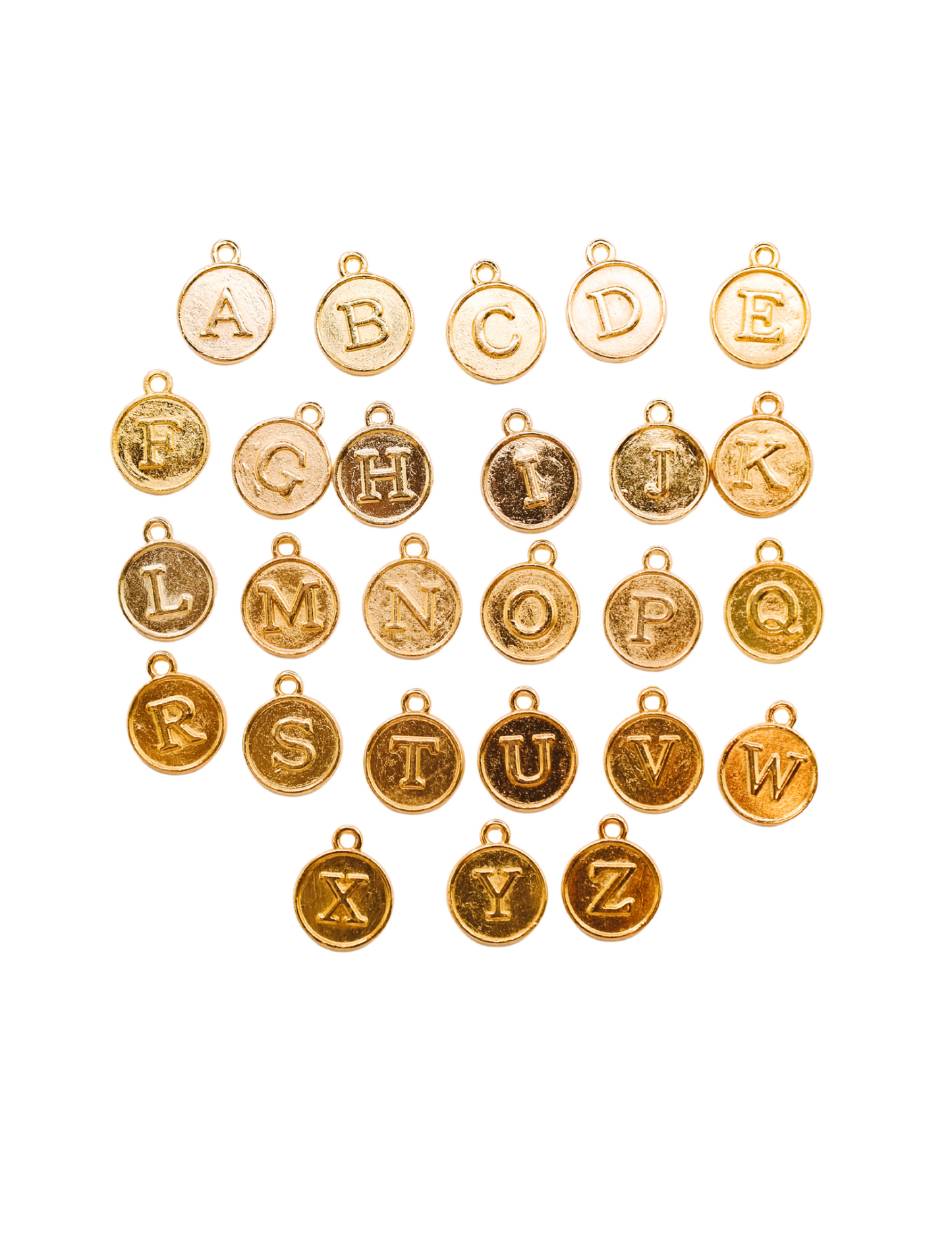 VINTAGE CIRCLE LETTER CHARMS