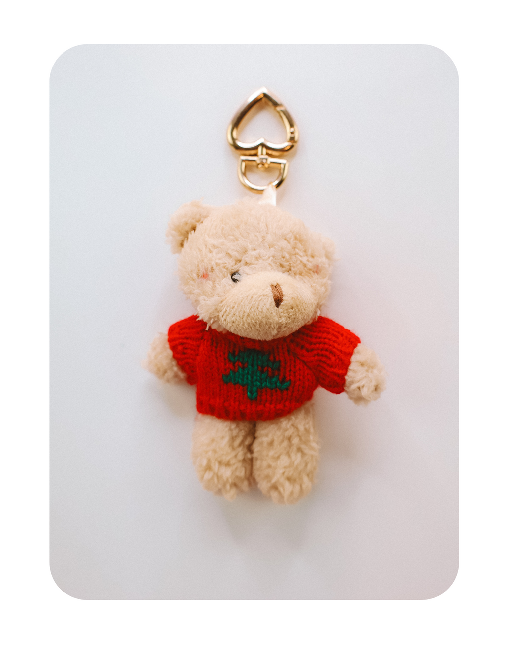 VINTAGE TEDDY HEART BAG CHARM BEAR ONLY 🧸