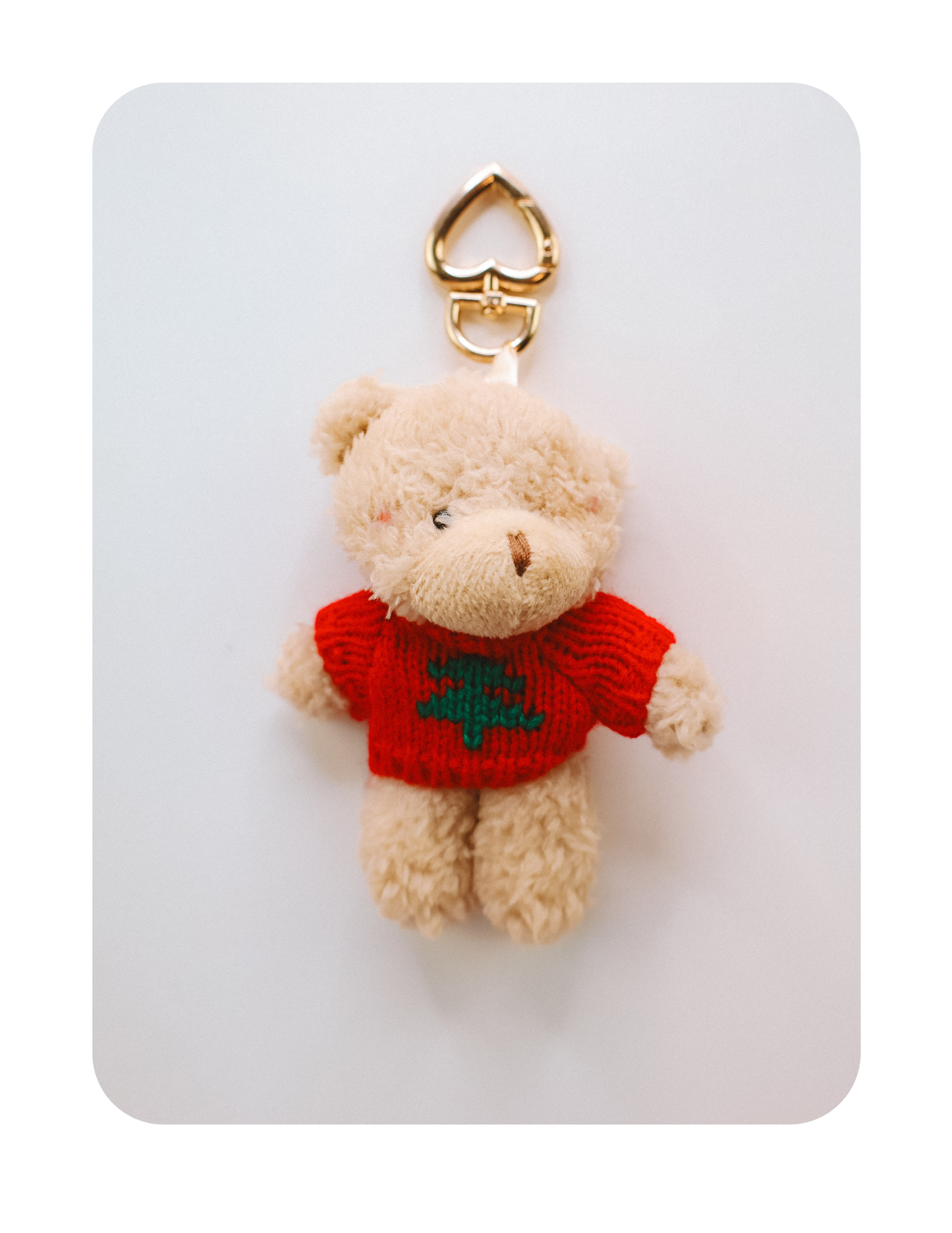 VINTAGE TEDDY HEART KEYCHAIN BEAR ONLY 🧸