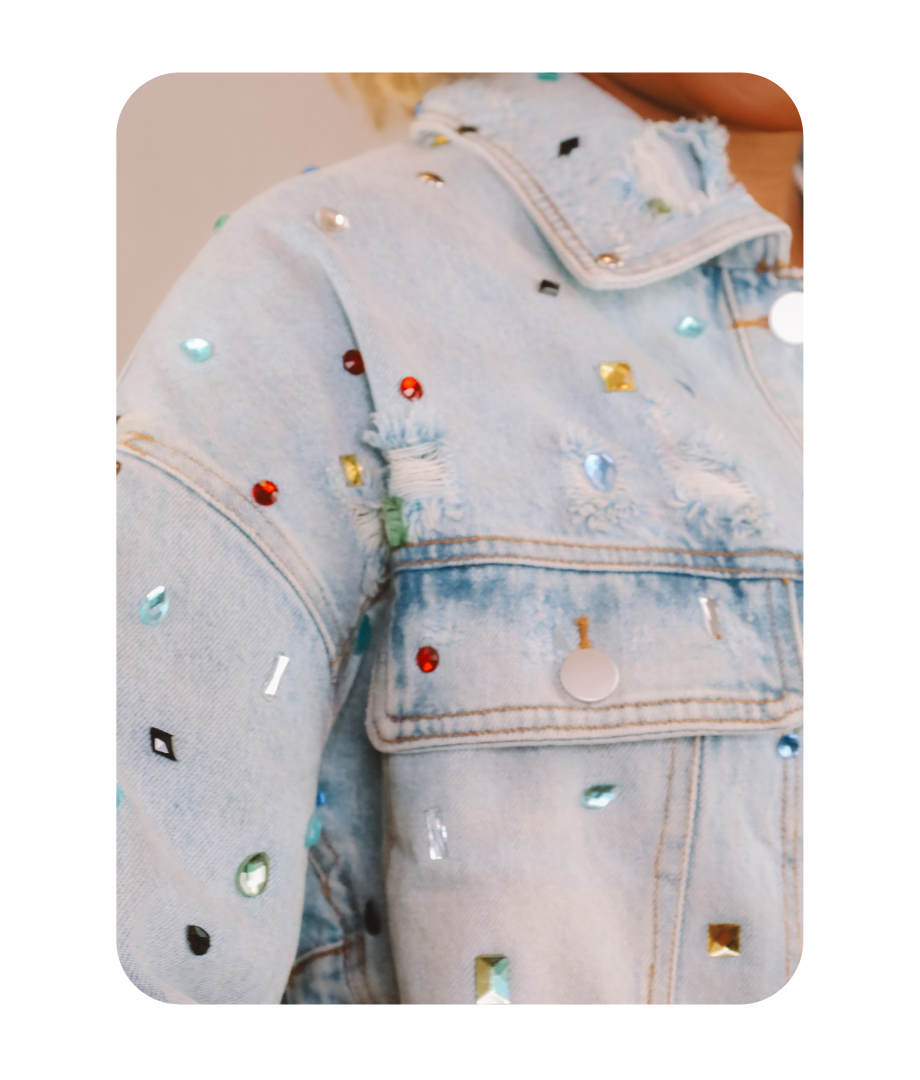 PARTY GIRL DENIM OVERSIZED JACKET (restocking soon!)