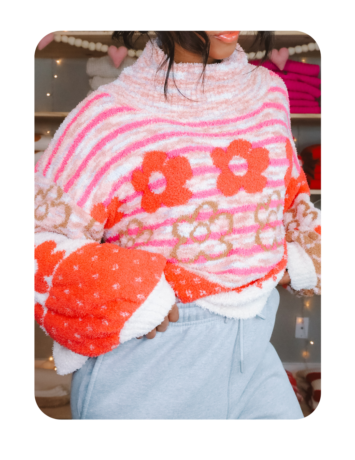 DANCING DAISY CHUNKY SWEATER