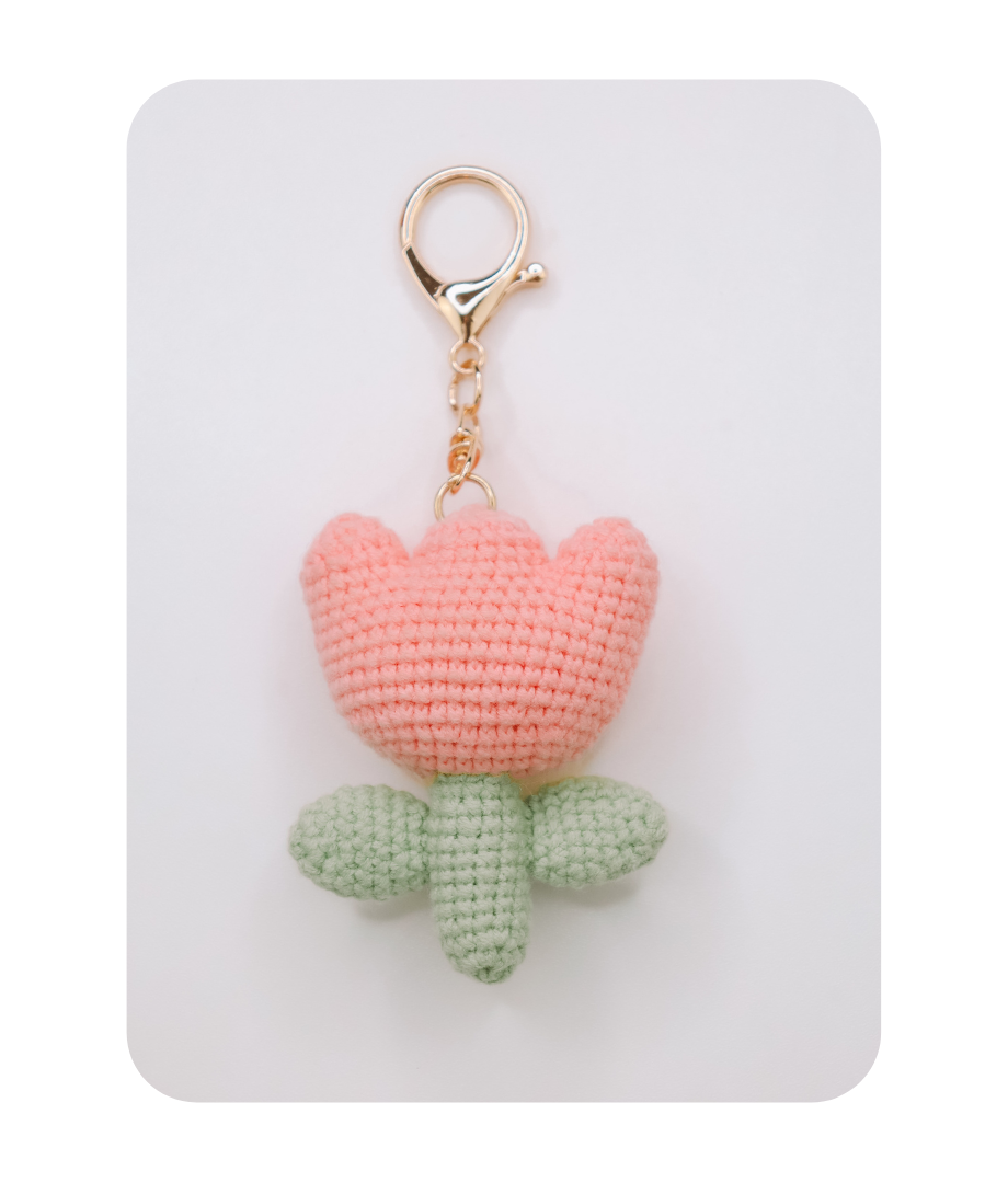 KNIT TULIP BAG CHARM