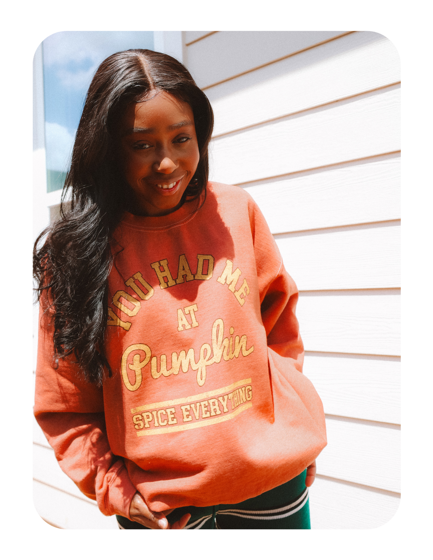 YOU HAD ME AT PUMPKIN SPICE OVERSIZED CREWNECK