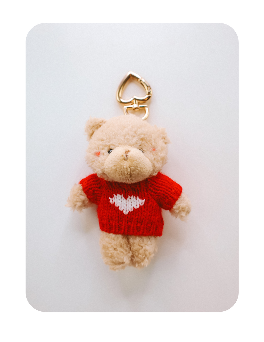 VINTAGE TEDDY HEART BAG CHARM BEAR ONLY 🧸