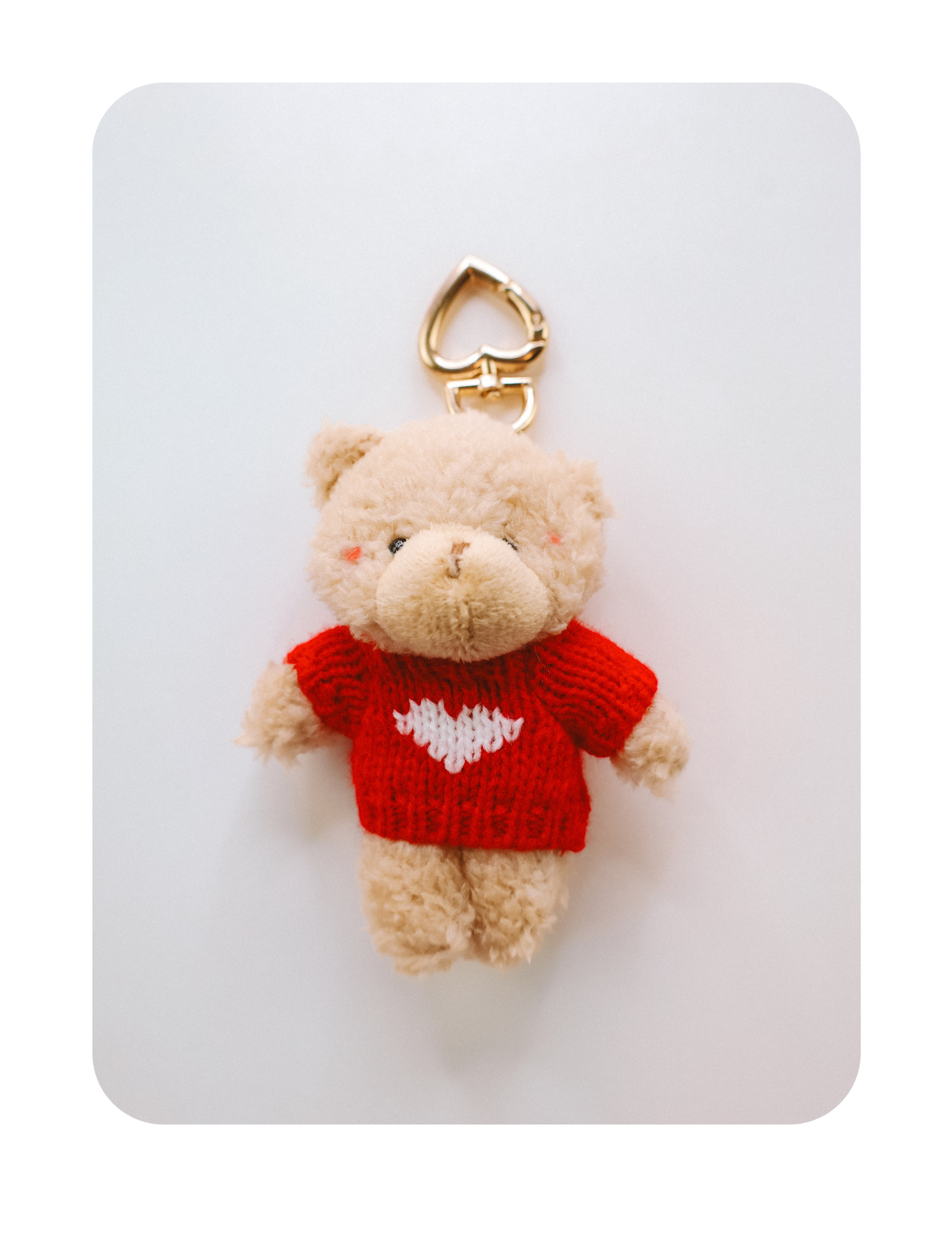 VINTAGE TEDDY HEART KEYCHAIN BEAR ONLY 🧸