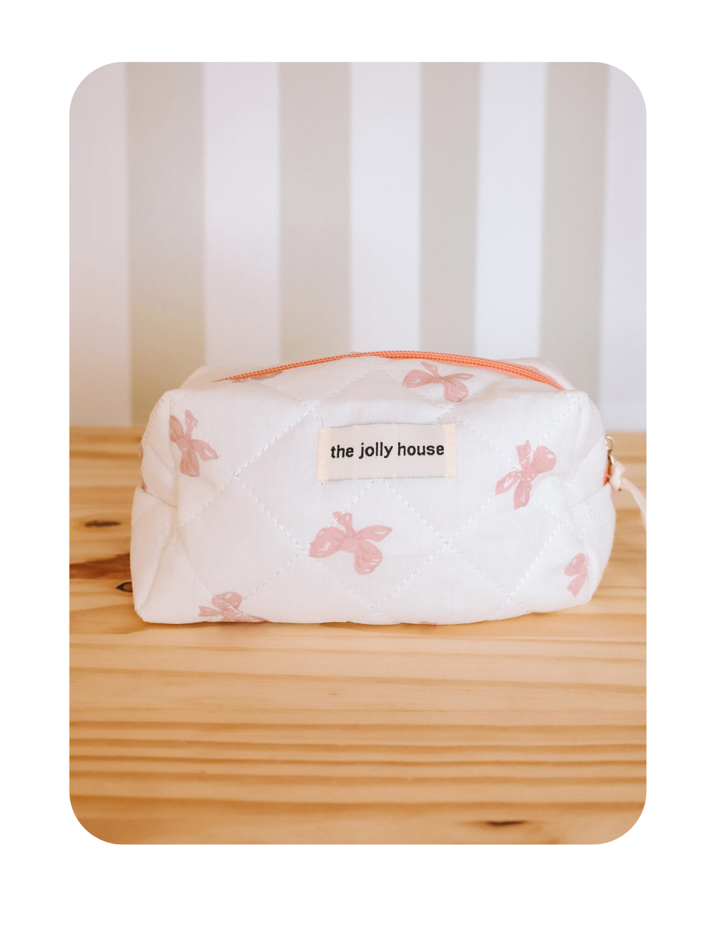 CUTE LITTLE BOWS MAKEUP BAG 3PC SET